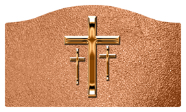 DASHELL-517-CP-SH-CP Copper 3 Crosses Shimmer Copper Background
